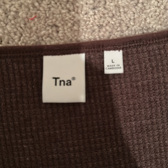 TNA. from aritiza long sleeve waffle brown long sleeve - Picture 2 of 2